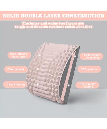 Homury Refresh Neck and Back Stretcher - Pain Relief & Posture Corrector for Bed | Back Extensor & Neck Support Pillows (Pink) - Buy Online on GoSupps.com