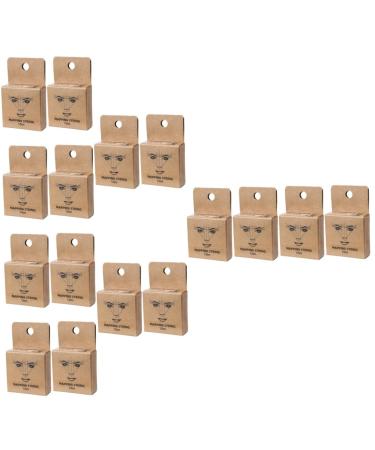 Housoutil 16 pcs Embroidered Makeup Manual Thread Microblading Eyebrows Ink Salon Eyebrow Pre Premium 7.5x4.5cmx8pcs Brownx8pcs