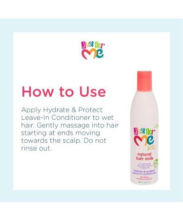Just For Me Natural Hair Milk Leave-In Conditioner | Hydrate & Protect | Coconut Milk Shea Butter Vitamin E Sunflower Oil | 10 oz - Buy Online on GoSupps.com