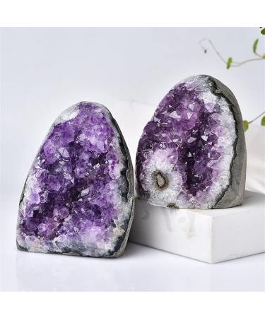 Natural Gem Amethyst Geode Rough Stone Amethyst Cluster Specimen Home Decoration Ornamental Gift Suitable for Furniture Decoration Natural Luster (Color : 300-500g Size : 1pc) 1pc 300-500g - Buy Online on GoSupps.com