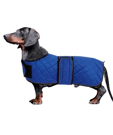 Minezi Dachshund dog winter jacket.Waterproof dog jacket.With wool inner and adjustable shoulder straps.Dog clothing outdoors navy-l l (backlong: 47-50cm) navy - Buy Online on GoSupps.com