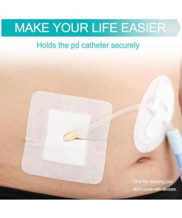 Feeding Tube Adhesive Wound Dressing - 4"x4" Bandage for PEG GJ & Supra-Pubic Incisions | Pack of 10 - Buy Online on GoSupps.com