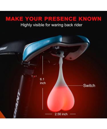 Bike Tail Ball Light - Waterproof Silicone LED Safety Warning Light for Cycling - Red Bicycle Seat Back Signal Lamp - Buy Online on GoSupps.com