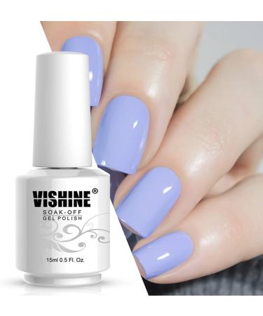 Vishine Nail Gel Polish 15ml Soak Off Nail Gel Polish Nail Art Manicure Salon DIY at Home Long-lasting Gel Color - Light Lilac 0.5 OZ - Buy Online on GoSupps.com