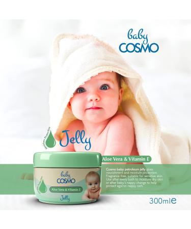 Buy Cosmo Aloe Vera & Vitamin E Baby Jelly 300ml Online - Gentle Skincare Solution - Buy Online on GoSupps.com