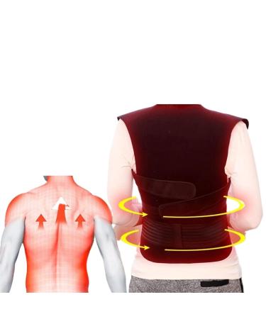 Tourmaline Self-Heating Magnetic Therapy Waist Back Shoulder Posture Corrector Spine Lumbar Brace Belt Pain Relief 68pcs Magnets Large - Buy Online on GoSupps.com