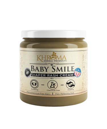 Baby Smile - Organic Soothing Diaper Rash Cream - 2 oz in Glass Bottle - with Lavender  Calendula Flowers  Shea Butter