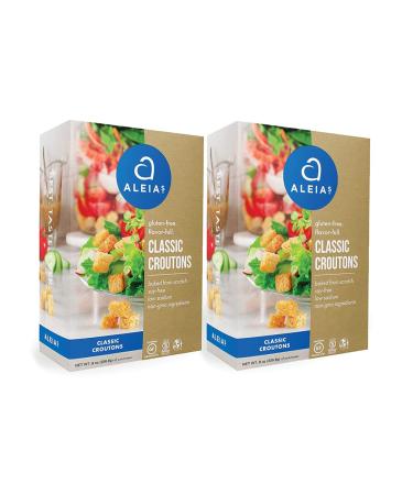 ALEIA'S BEST. TASTE. EVER. Classic Croutons - 8oz/2 Pack  Seasoned Croutons for Salads and Soups, Certified Gluten Free Classic Croutons 8 Ounce (Pack of 2)