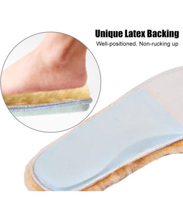 ABUSA Women's Sheepskin Insoles - Premium Wool Fur Fleece Inserts (Size 8) - Cozy & Fluffy 1 Pack - Buy Online on GoSupps.com