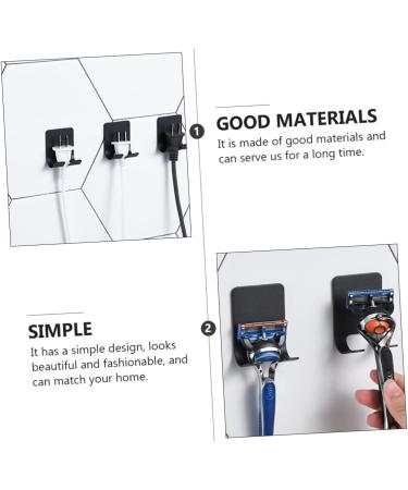 Zerodeko 4-Piece Razor Hook Set | Shower Hook & Mobile Phone Holder | Stainless Steel Storage Solution for Shaver & Toothbrush | International Shipping Available - Buy Online on GoSupps.com