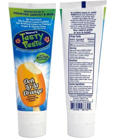 Tanner's Tasty Paste Variety Pack - Vanilla Chocolate & Orange Anticavity Fluoride Children's Toothpaste (3-Pack) - Safe & Effective for Kids - Buy Online on GoSupps.com