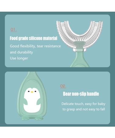 Children's U-Shaped Toothbrush - Soft Silicone Baby Toothbrush for Oral Care (Green L) - Manual Cleaning Tool - Buy Online on GoSupps.com