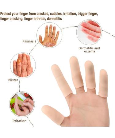 20 Pack Gel Finger Cots Finger Protector Support New Material Finger Gloves Finger Cots to Protect Crack Peel Finger and Other Finger Pain - Buy Online on GoSupps.com