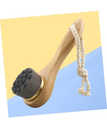 IWOWHERO Facial Cleansing Brush Wooden Skin Scrubbers Blue Headpiece Facial Scrub Brush Cleaning Brush Microfiber Brush Wood Skin Wash Brush Natural Face Sponge Brush Bamboo - Buy Online on GoSupps.com