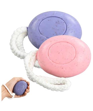 Buy 2Pcs Natural Soap on a Rope | 150g Moisturizing Face & Hand Soap - Exfoliating & Easy to Hang for Home & Travel - Buy Online on GoSupps.com