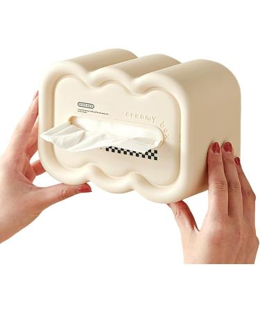 Wipes Dispenser Case | Tissue Box Wet Wipes Holder | Rectangular Wet Wipes Case with Lid for Tissue Bathroom Wet Wipes Countertop Room Night Stand Dalian Cream Color - Buy Online on GoSupps.com