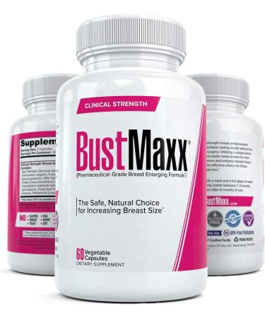BustMaxx (3 Bottles) - Natural Breast Enhancement Supplement for Enlargement | Trusted Enlargement Pills - 60 Caps - Buy Online on GoSupps.com