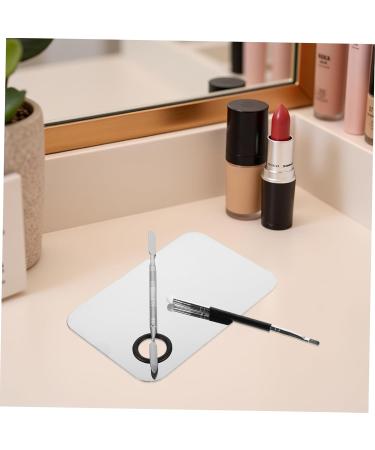 Palette de Maquillage Inoxydable avec Spatule Ergonomique et Pinceau Double Embout Palette et Facile Nettoyer pour Usage Professionnel et Voyage - Buy Online on GoSupps.com