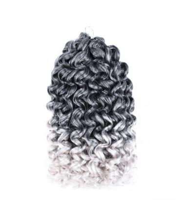 Short 10 inch Grey Curly Crochet Hair for Black Women - Water Wave Ocean Wave Gogo Curl Crochet Braids (TGREY) - Buy Online on GoSupps.com