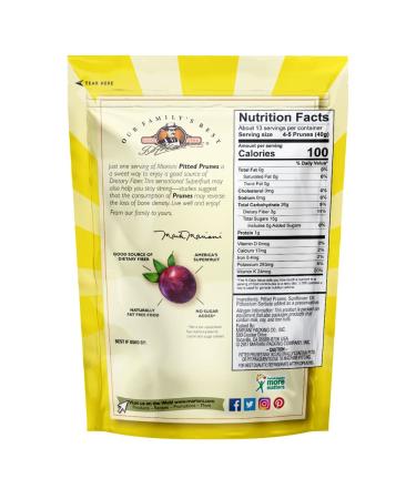 Mariani Premium Pitted Prunes - 18 oz (510g) - All-Natural Dried Fruit - Buy Online on GoSupps.com