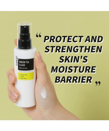 COXIR Green Tea Clear Emulsion 100 ml (3.38 oz) to soothe and hydrate the skin - Buy Online on GoSupps.com