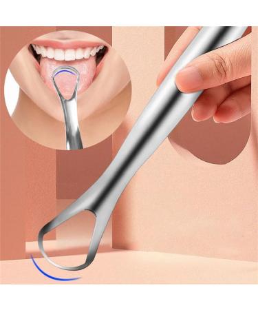 Metal Tongue Scraper Set - 3 Pcs Tongue Cleaners for Adults & Kids | Oral Hygiene & Bad Breath Relief | Includes Protective Case - Buy Online on GoSupps.com
