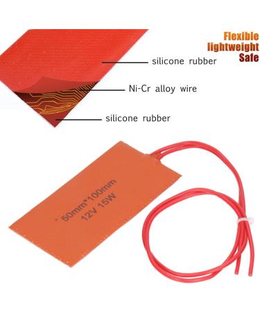 4 Pack Silicone Heating Mats - 12V 15W Rubber Heating Pads | Flexible Heating Blankets | Max Temp 200 - Ideal for International Shipping - Buy Online on GoSupps.com