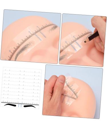 Angoily 50pcs Eyebrow Positioning Ruler Stickers Transparent Ruler Eyebrow Drawing Tool Eyebrow Trimming Set 18.00X3.80X0.10CM Blue - Buy Online on GoSupps.com