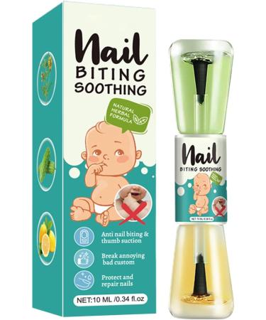 Buerfu Stop Nail Biting Polish | 10ml Anti-Biting Nail Polish Liquid Mild and Safe Nail Care Tool for Kids Adults Newborns and Teens - Buy Online on GoSupps.com