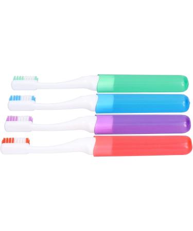 Generic Portable Toothbrush 4 Pack - Travel Friendly Fine Hair Oral Cleaning for Stain Removal - Buy Online on GoSupps.com