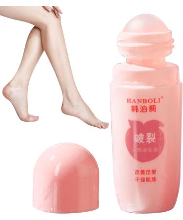 Cracked Foot Cream Roll-On Gentle Natural Moisturizing Foot Cream | Heel Care for Feet - Peach Flavored Cracked Foot Cream - Repairs & Restores Dry Feet - Buy Online on GoSupps.com
