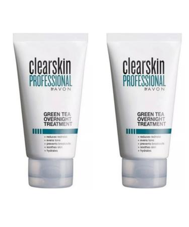 2x Avon Clearskin Professional Green Tea Overnight Treatment-50ml(100ml)