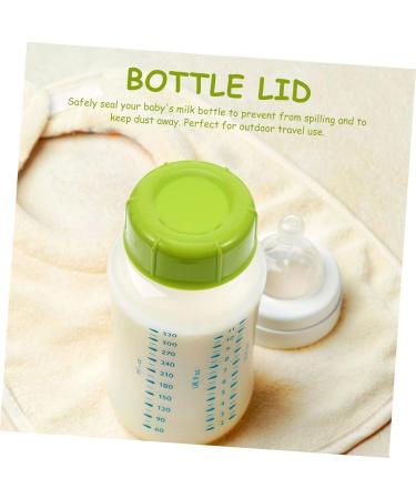 FAVOMOTO 10pcs Baby Bottle Seal Cap Glasses Nursery Bottle Lids Soda Bottle Wide Neck Bottle Cap Travel Bottle Cap Kids Hand Breastmilk Bottles Food Grade Pp Girl Child Accessories Screw-in Green 4.3x4.3x1.5cm - Buy Online on GoSupps.com