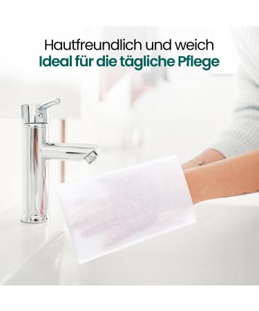 Premium Disposable Wash Gloves - 100 Molton Hygiene Gloves for Body & Intimate Care | Soft Gentle on Skin One-Way Use | 100 Pieces - Buy Online on GoSupps.com