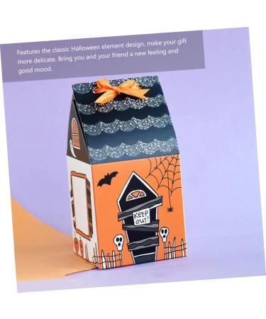 jojofuny 50pcs Box Halloween House Packing Box Halloween Cake Case Dessert Biscuit Box Child 16.5X8.5X8.5CM Assorted Color - Buy Online on GoSupps.com