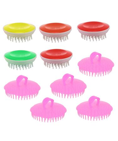 Tovinanna 10 pieces Shampoo brush head scrubbing brush silicone brush scalp massage clerk massage brush massage brushes scalp washer cleaning brush peeling brush