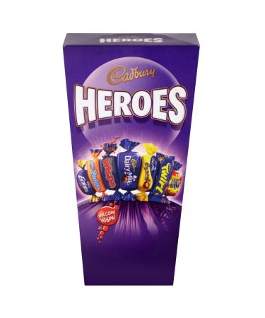 Cadbury - Miniature Heroes Chocolates - 323 g - Dairy Milk/Caramel/Eclairs/Fudge and other milk chocolates - set of 2 boxes of 323 g
