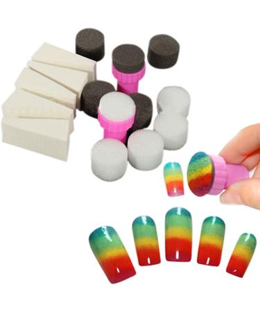 1 Set Nail Art Kits Sponge Stamper Shade Transfer Template Polish Manicure Sponge Nail Art Tool Gel Nail Polish Stamper Sponge for Color Fade Gradient Blooming Random - Buy Online on GoSupps.com