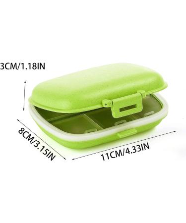 4 Pack Travel Pill Organizer - 8 Compartments Moisture-Proof & Portable Daily Medicine Case for Vitamins & Supplements - Buy Online on GoSupps.com