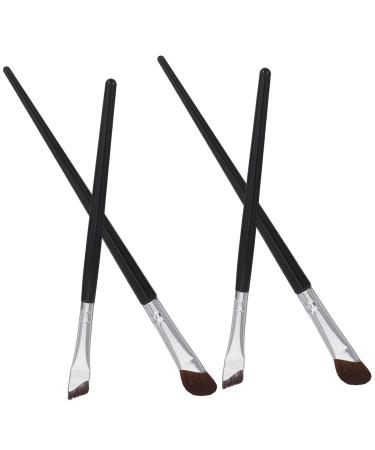 FOYTOKI 4 Pcs Contour Brush Angled Makeup Brush Eye Makeup Eyeliner Applicator Tool Brow Horse Hair