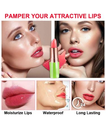 Magic Strawberry Color Changing Lipstick Set - Korean Jelly Lip Balm Stain for 24-Hour Wear - 2Pcs - Buy Online on GoSupps.com