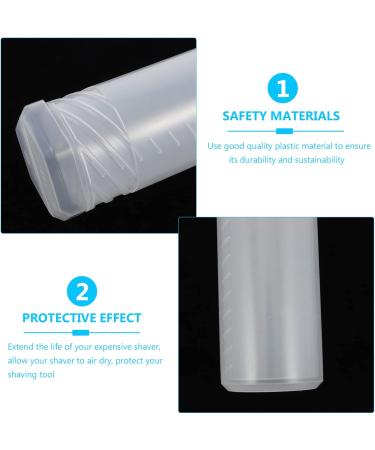 Beavorty Makeup Brush & Shaving Brush Set - 2PC Travel Stand Adjustable Holder Plastic Tube for Perfect Grooming - Buy Online on GoSupps.com