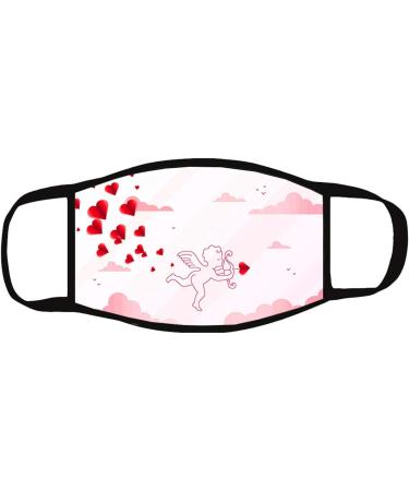Comfortable Windproof mask Cute Sweet Heart Shapes On Blurry Background Romantic Love Valentines Day Printed Facial decorations for adult - Buy Online on GoSupps.com