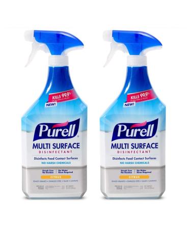 PURELL Multi Surface Disinfectant Spray, Citrus Scent, 28 fl oz Capped Bottle with Spray Trigger in Pack (Pack of 2) - 2844-02-ECCAL