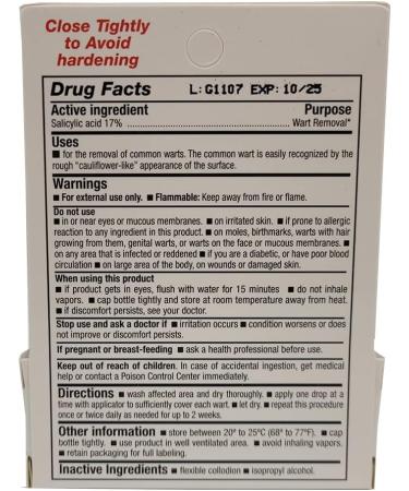 Germa Verruguin Liquid Wart Remover - Fast & Effective Salicylic Acid Treatment for Common Warts | 0.5 fl. oz | International Shipping - Buy Online on GoSupps.com