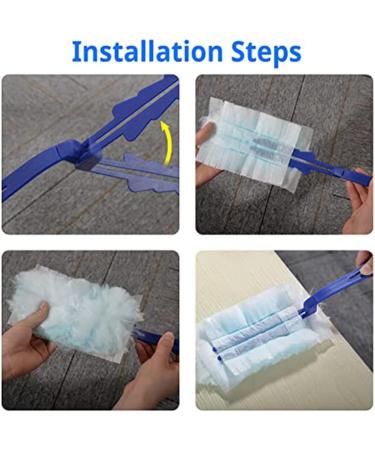 kzxbty 20PCS Blue Dusters Refills for Dusters Disposable Electrostatic Duster for Cleaning Manual Easy Install Easy to Use with Dust Refill - Buy Online on GoSupps.com
