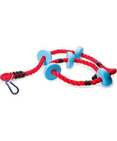 Lily's Things Climbing Rope for Kids - Ninja Warrior Accessories for Slackline Obstacle Course - Easy Attachment to Most Any Home Playground Equipment Sets - 6 Feet Long, 5 Foot Holes