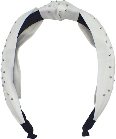 Topkids Accessories Studded Knot Alice Bands Adult Women Hair Accessories for Women Hair Bands for Women Thick Headband Womens Headbands Head Bands Adult Women Wide Headbands (White) - Buy Online on GoSupps.com