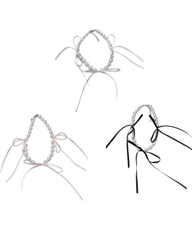 Buy OralGos Fashion Women's Ribbon Necklace | Elegant Bow & Pearl Pendant | Unique Fringe Design - International Shipping Available - Buy Online on GoSupps.com