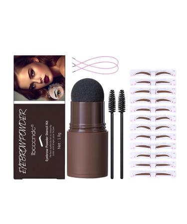 Eyebrow Stencils | Long-Lasting Eye Brow Stamp Shaping Kit - 12 Eyebrow Templates Gift for Beginner Skilled Person Makeup Lovers Natural brown
